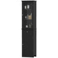 kleankin Tall Bathroom Cabinet, Bathroom Storage Cabinet with Drawers, 2 Doors and Adjustable Shelves, White