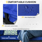 Outsunny Wicker Patio Furniture, Outdoor PE Rattan Sofa Set with Retractable Canopy Pergola, Shade Shelter for Deck, Pool, Garden, Terrace, Blue
