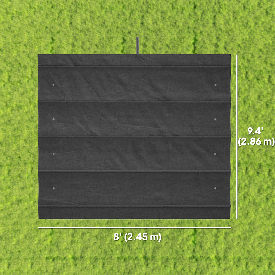 Outsunny 8' x 9.4' Retractable Pergola Canopy Replacement, Fit 7' x 10' Frame, UV30+ Pergola Cover Top Only, Cream