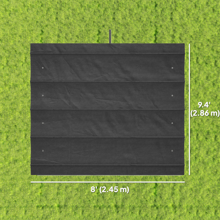 Outsunny 8' x 9.4' Retractable Pergola Canopy Replacement, Fit 7' x 10' Frame, UV30+ Pergola Cover Top Only, Cream