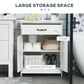 kleankin Bathroom Storage, Bathroom Cabinet with 2 Doors, Adjustable Shelves for Living Room Kitchen, 23.6"x11.8"x29.5", White