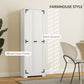 HOMCOM 67" Farmhouse Pantry Cabinet with 2 Doors, Tall Storage Cabinet with Adjustable Shelves, Distressed White