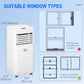 HOMCOM 8000 BTU Portable Air Conditioner with Fan & Dehumidifier Mode, Quiet AC Unit with Remote Control, 24-Hour Timer, White