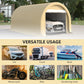 Outsunny 10' x 16' Heavy Duty Portable Carport Tent with Zippered Door, PE Cover for Car, Boat, Motorcycle, Bike, White