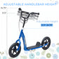 HOMCOM Kids Scooter Street Bike Bicycle for Teens Ride on Toy w/ 12'' Tire for 5-12 Year Old Blue