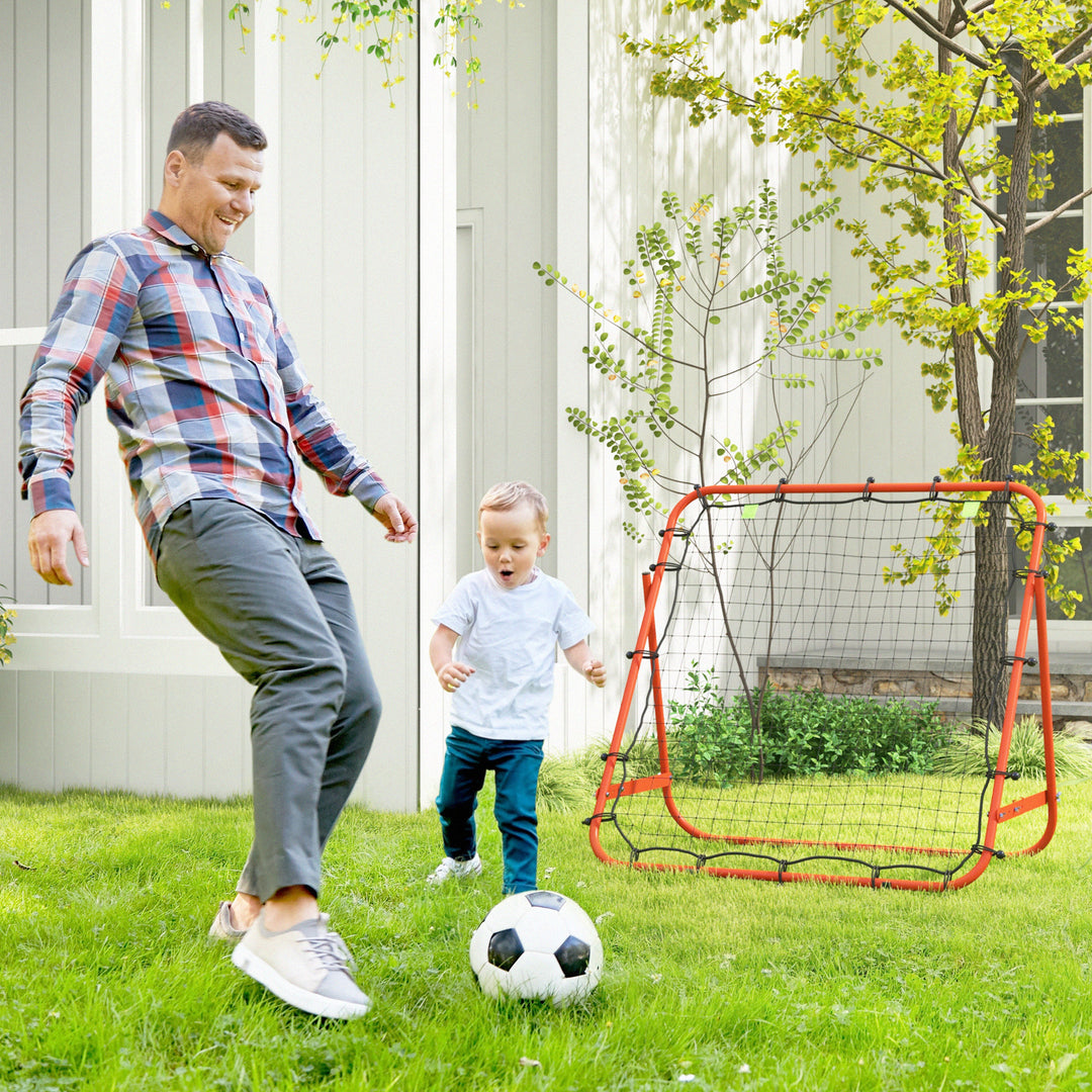 Soozier Volleyball Rebounder Net, Adjustable Soccer Rebounder, Baseball Volleyball Training Equipment Aid, Red