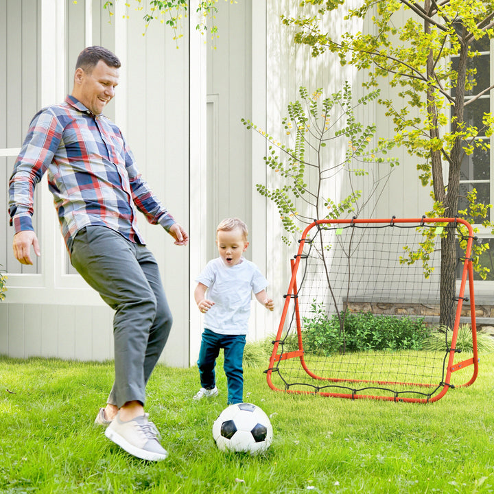 Soozier Volleyball Rebounder Net, Adjustable Soccer Rebounder, Baseball Volleyball Training Equipment Aid, Red
