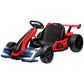 Aosom 24V Electric Go Kart, Battery Powered Kids Drift Kart with Adjustable Seat, Seat Belt, Horn, Music, Light, White