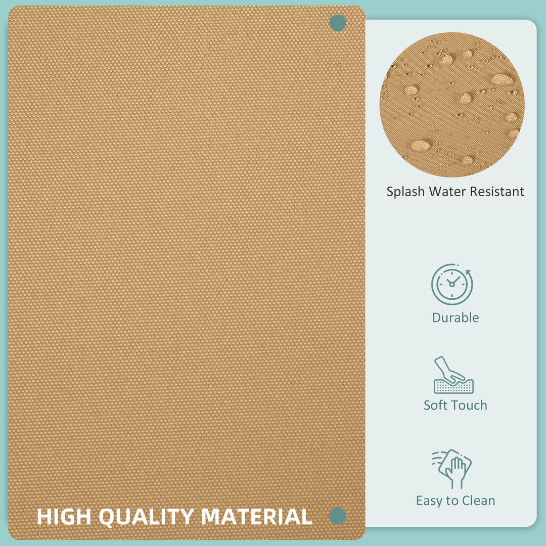 Outsunny Outdoor 14pc Patio Rattan Sofa Set Cushion Polyester Cover Replacement Set - No Cushion Included, Cream White