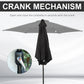 Outsunny 8.5' Round Aluminum Patio Umbrella Garden Parasol Market Sunshade Tilt Canopy w/ 6 Ribs, Crank Handle, Black