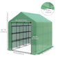 Outsunny 8' x 6' x 7' Portable Walk-In Greenhouse Hot House with 18 Shelves,  Water/UV Resistant Weather Cover, & Roll Up Door