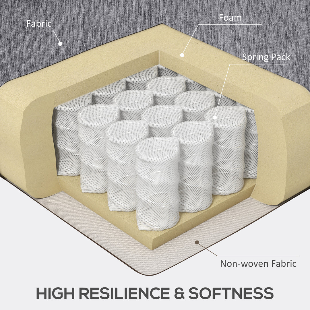 HOMCOM Modern Corner Couch with Right Chaise Lounge, Tufted 3-Seater Sofa with Wooden Legs for Living Room, Navy Blue