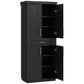 HOMCOM 72" Storage Cabinet, Freestanding Kitchen Pantry Cabinet with 4 Doors, Drawer and 3 Adjustable Shelves, White
