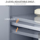 HOMCOM Wall Mount Bathroom Cabinet, Storage Organizer Kitchen Cupboard with 2 Doors and Adjustable Shelf White
