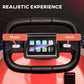 Aosom Kids Bumper Car, 6V 360Â° Rotation Electric Ride on Car, Twin Motors Battery Powered Toy with Music, Horn and Lights, Safety Belt, for Boys and Girls Aged 18-48 Months - Red