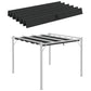 Outsunny Retractable Replacement Pergola Canopy for 10' x 10' Pergola, Pergola Cover Replacement, Cream White