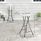 Outsunny Set of 4 Folding Outdoor Bar Stools, 29" Counter Height Stools with Handle, Indoor Outdoor Stool Chair with Footrest