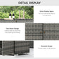 Outsunny Outdoor Storage Cabinet, Wicker 2-Door Pool Towel Storage Cabinet with Drawer, PE Rattan Pool Organizer, Grey