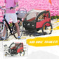 Aosom 2 Seat Bike Trailer for Kids, Baby Stroller with Storage Bag, 5 Point Harness, Bicycle Trailer with 20" Wheels, Green