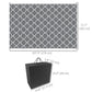 Outsunny Waterproof  Outdoor Rug, 6' x 9' RV Rug Reversible Mat for Backyard, Deck, Picnic, Beach, Camping, Grey & White Net