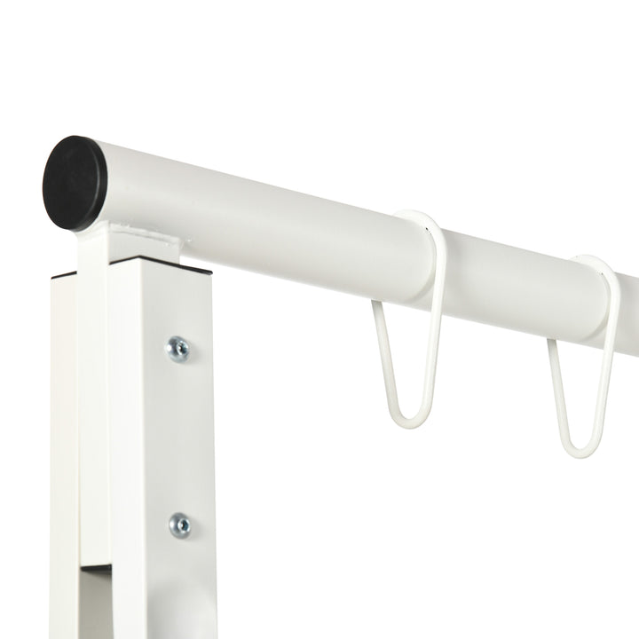 Outsunny Metal Swing Stand Swing Frame, Hanging Chair Stand Only, 528 LBS Weight Capacity, for Backyard, Patio, Lawn, White