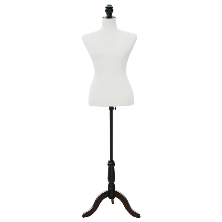 HOMCOM Female Fashion Mannequin Dress Form Torso Dressmaker Stand Clothing Display w/ Base (Black)