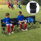 Outsunny 6 Seat Folding Camping Chair with Cup Holder and Carrying Case for Camping, Picnic, Sport Events, Black