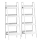 HOMCOM Set of 2, 4 Tier Ladder Shelf Bookcase, Multi-Use Display Rack, Storage Shelving Unit Display Stand, Flower Plant Stand, Home Office Furniture, Black