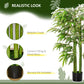 HOMCOM Set of 2 4.5FT Artificial Bamboo Tree Faux Decorative Plant in Nursery Pot for Indoor Outdoor DÃ©cor