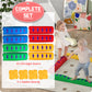 Outsunny 8pcs Balance Beam for Kids, 4 Sensory Pads and 4 Beams with Non-slip Surface & Bottom, Stackable Stepping Stones Kids for Boys Girls 3-6 Years, Multicoloured