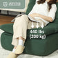 HOMCOM Floor Sofa with Single Piece Ultra High-Density Foam, Armless Floor Chair for Living Room, Bedroom, Home Office, Green