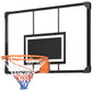 Soozier Wall Mounted Basketball Hoop with 43'' x 30'' Shatter Proof Backboard, for Indoor and Outdoor, Black