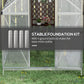 Outsunny 6' x 8' Walk-in Polycarbonate Greenhouse Aluminium Green House with 2 PC Panel Types, 5-Level Roof Vent, Rain Gutter