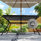 Outsunny Rectangle Outdoor Dining Table for 6, with 1.7" Umbrella Hole, Easy Clean DPC Plastic Tabletop, 55" x 31.5" x 28"