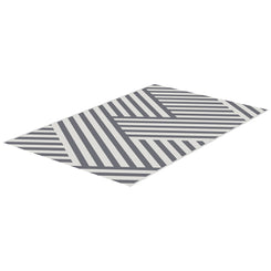 Outsunny Reversible Outdoor RV Rug, Patio Floor Mat, 6' x 9' Plastic Rug for Backyard, Deck, Beach, Camping, Grey and Cream