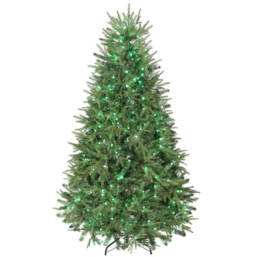 HOMCOM 6.5ft Christmas Tree with Synchronized LEDs, DIY Function, Frasier Grande Fir with Hinge Design, Remote, Daily Timer