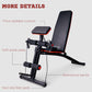 Soozier Foldable Press Bench Adjustable Dumbbell, Weight Training Bench Exercises Gym Chair, Black & Red