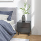 HOMCOM Bedside Table, Nightstand with 2 Drawers, Side Table with Pine Wood Legs for Bedroom, White