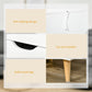 HOMCOM Bedside Table, Modern Nightstand with 3 Drawers, Side End Table with Wood Legs for Living Room, Bedroom, White