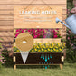 Outsunny Raised Garden Bed with Trellis, 2 Tier Wooden Elevated Planter Box  for Vegetables, Flowers, Herbs, Grey