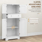 HOMCOM 50.5" Kitchen Storage Cabinet, Modern Kitchen Pantry Cabinet with 4 Doors, Drawer, Adjustable Shelf, Black