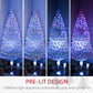 HOMCOM 6FT Artificial Tree Multi-Colored Pre-Lit Home Christmas Decoration  White