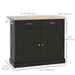 HOMCOM Rolling Kitchen Island with Drop Leaf Wood Breakfast Bar, Farmhouse Kitchen Cart with 2 Drawers, Adjustable Shelves for Dining Room (White)