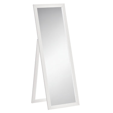 HOMCOM 58" x 20" Full Length Mirror with Frame, Floor Standing Mirror, Rectangular Full Body Mirror for Bedroom, Living Room, White