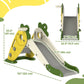 Qaba 3 in 1 Foldable Toddler Slide with Basketball Hoop, Climber, for 1-3 Years Old, Yellow