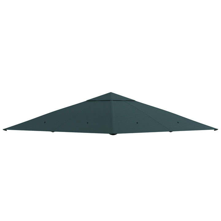 Outsunny 10' x 10' Square Gazebo Canopy Replacement UV Protected Top Cover Sun Shade Coffee