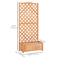 Outsunny Wood Planter with Trellis for Vine Climbing, Raised Garden Bed to Grow Vegetables for Backyard, 28" x 11" x 46", Brown
