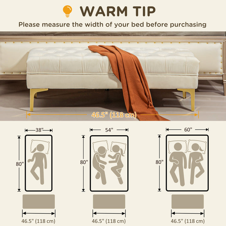 HOMCOM End of Bed Bench, Upholstered Bench, Entryway Shoe Bench with Button Tufted for Living Room, Bedroom, Grey