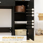 HOMCOM Dressing Table, Vanity Table with Mirror, Drawer and Storage Shelves for Bedroom, 35.4" x 15" x 54.3", White