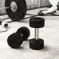 Soozier 2 x 15lbs Dumbbells Set with Non-Slip Grip, Rubber Covered Weights for Men Women Home Gym Workout